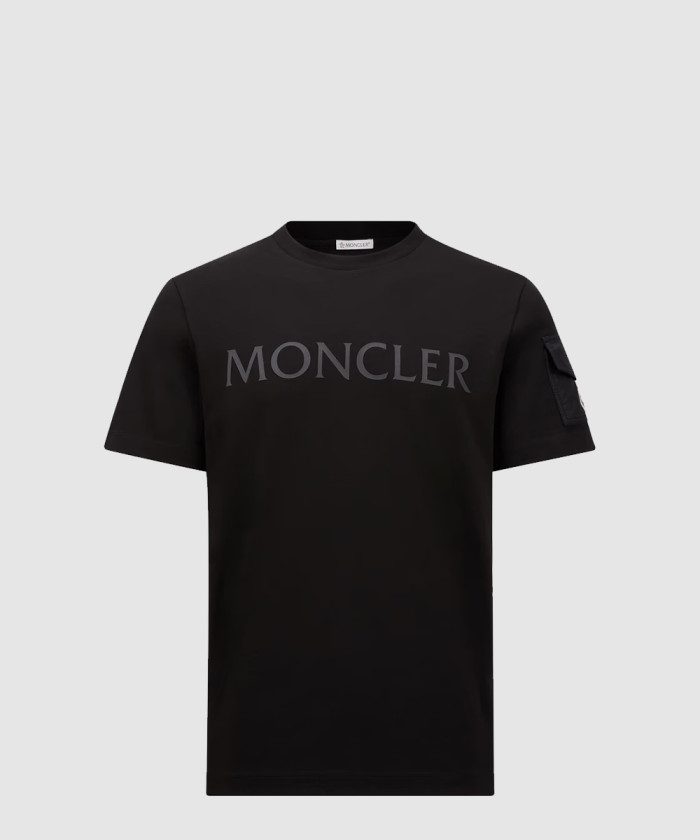 몽클레어 라미네이트 로고 코튼 티셔츠